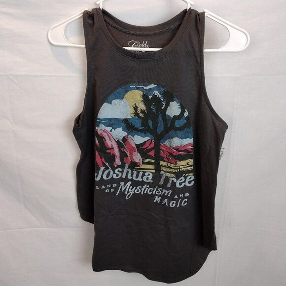 Cold Crush Grey Joshua Tree Graphic Tank Top Small S - Picture 1 of 9